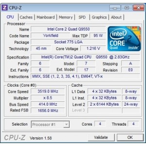 Intel® Core™2 Quad Processor Q9500 (6M Cache, 2.83 GHz, 1333 MHz FSB) SOCKET 775 Intel® Core™2 Quad Processor Q9500 (6M Cache, 2.83 GHz, 1333 MHz FSB) SOCKET 775